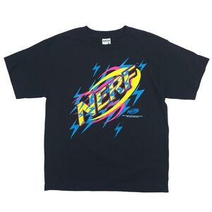Nerf 2012 Graphic T-Shirt Kids Black Neon Logo Short Sleeve Youth Large L